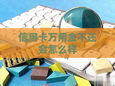 信用卡万用金不还会怎么样