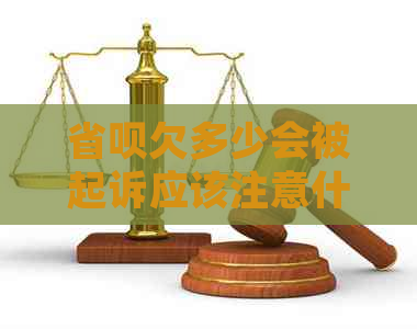 省呗欠多少会被起诉应该注意什么