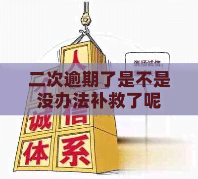 二次逾期了是不是没办法补救了呢