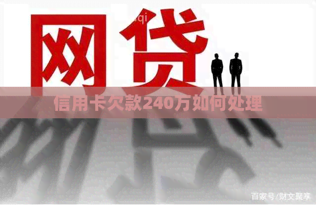 信用卡欠款240万如何处理