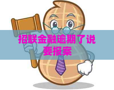 招联金融逾期了说要报案