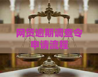 网贷逾期调查令申请流程