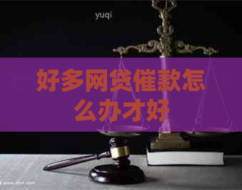 好多网贷催款怎么办才好