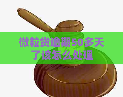 微粒贷逾期50多天了该怎么处理