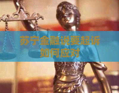 苏宁金融说要起诉如何应对