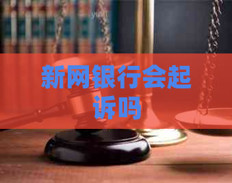 新网银行会起诉吗