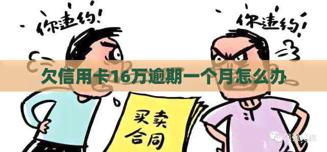 欠信用卡16万逾期一个月怎么办