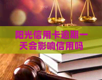 阳光信用卡逾期一天会影响信用吗