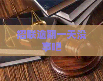 招联逾期一天没事吧