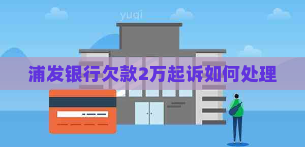 浦发银行欠款2万起诉如何处理