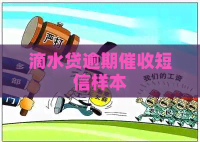 滴水贷逾期短信样本
