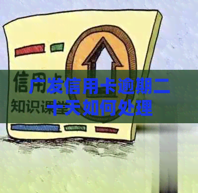 广发信用卡逾期二十天如何处理