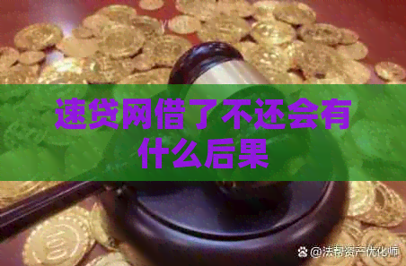 速贷网借了不还会有什么后果