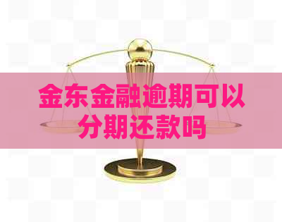 金东金融逾期可以分期还款吗