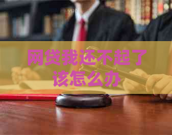 网贷我还不起了该怎么办