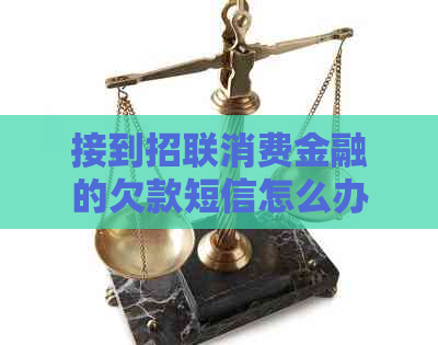 接到招联消费金融的欠款短信怎么办