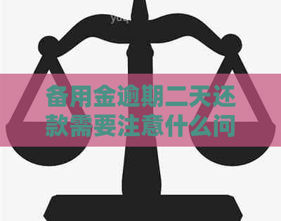 备用金逾期二天还款需要注意什么问题