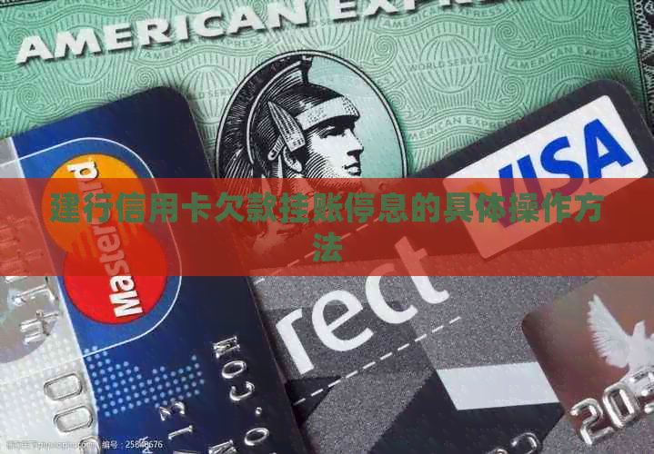 建行信用卡欠款挂账停息的具体操作方法