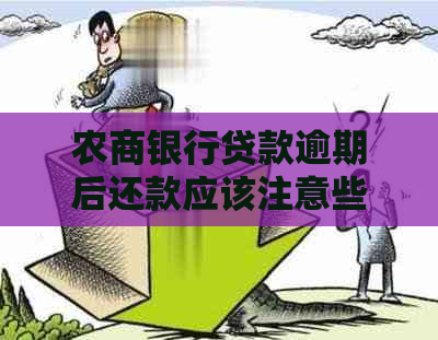 农商银行贷款逾期后还款应该注意些什么