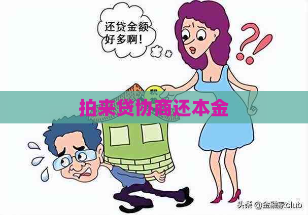 拍来贷协商还本金