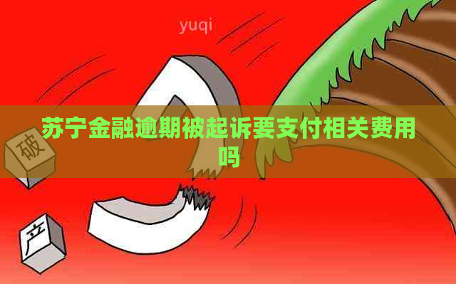 苏宁金融逾期被起诉要支付相关费用吗
