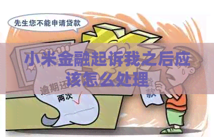 小米金融起诉我之后应该怎么处理