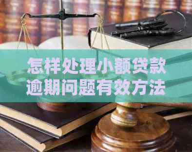 怎样处理小额贷款逾期问题有效方法