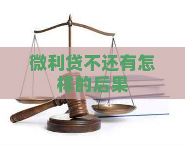 微利贷不还有怎样的后果