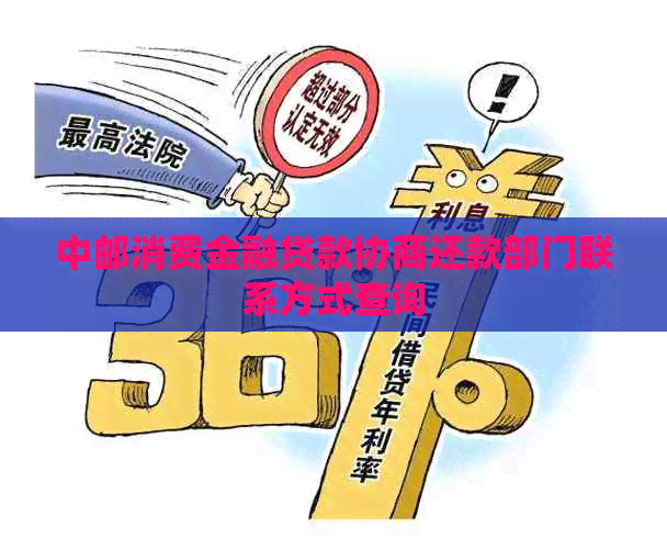 中邮消费金融贷款协商还款部门联系方式查询