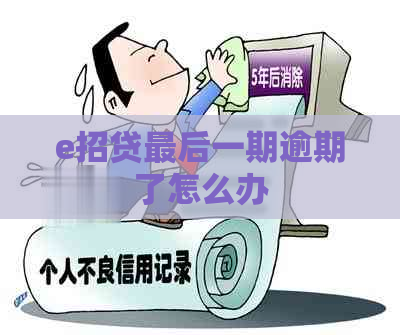 e招贷最后一期逾期了怎么办