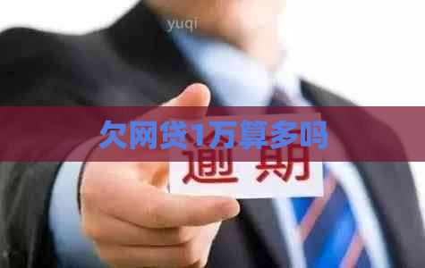 欠网贷1万算多吗