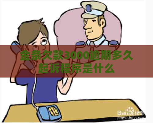 金条欠款3000逾期多久起诉程序是什么