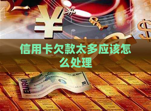 信用卡欠款太多应该怎么处理