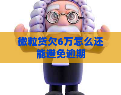 微粒贷欠6万怎么还能避免逾期