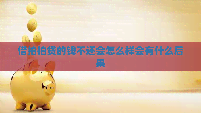 借的钱不还会怎么样会有什么后果