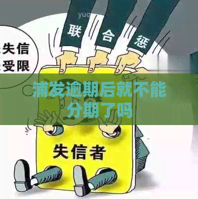 浦发逾期后就不能分期了吗