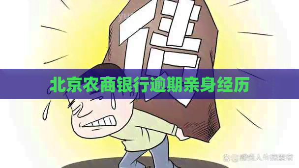 北京农商银行逾期亲身经历