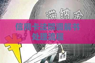信用卡法院调解书处理流程