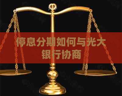 停息分期如何与光大银行协商