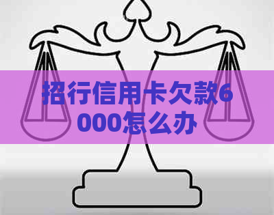招行信用卡欠款6000怎么办