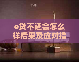 e贷不还会怎么样后果及应对措施
