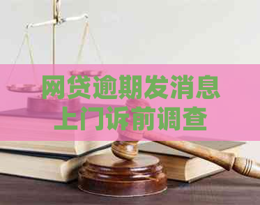 网贷逾期发消息上门诉前调查
