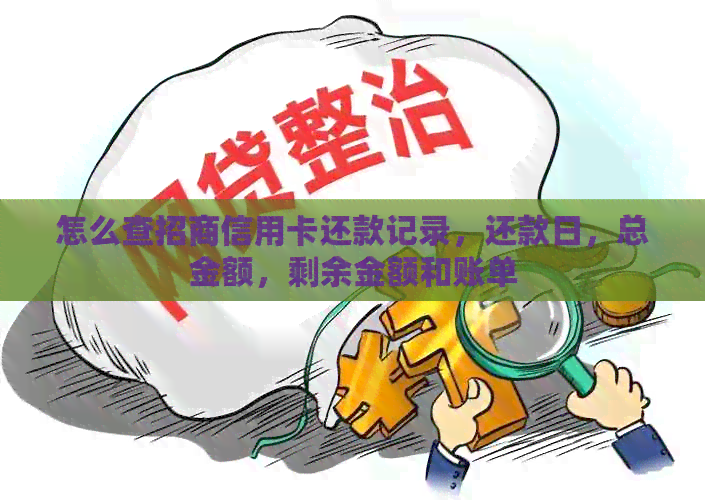 怎么查招商信用卡还款记录，还款日，总金额，剩余金额和账单