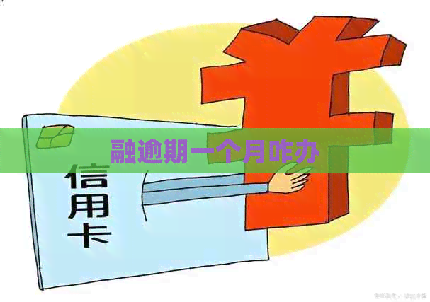 融逾期一个月咋办