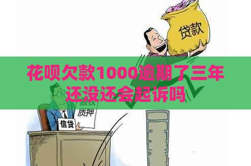 白条欠款1000逾期了三年还没还会起诉吗