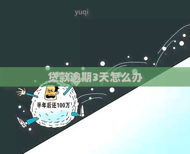 贷款逾期3天怎么办
