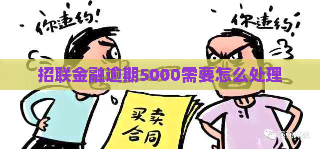 招联金融逾期5000需要怎么处理