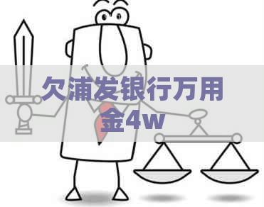 欠浦发银行万用金4w