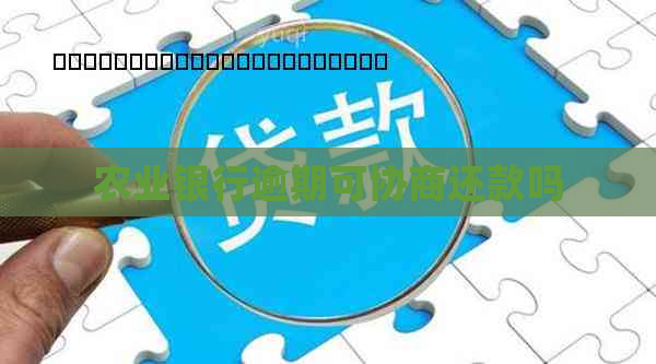 农业银行逾期可协商还款吗