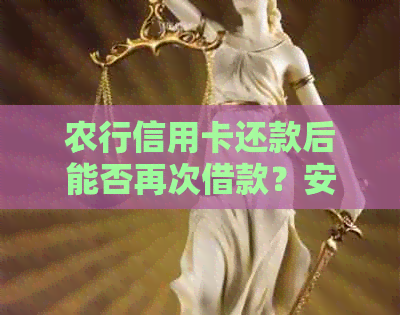 农行信用卡还款后能否再次借款？安全性如何评估？解答用户的疑问